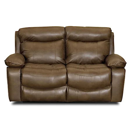 Casual Power Reclining Loveseat with Bucket Seats